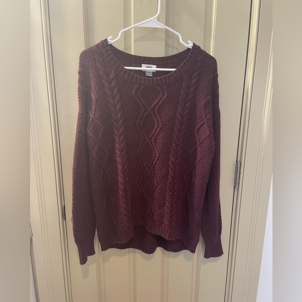 Burgundy Knit Sweater